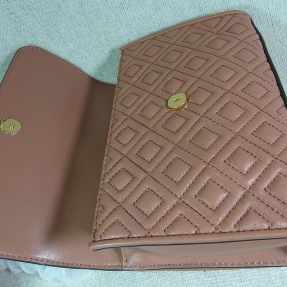 NEW Tory Burch Fleming Coral Pink Small Convertible Shoulder Bag/Crossbody Bag - Picture 8 of 15